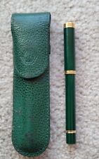 Vintage Waterman Lady Charlotte Green Fountain Pen W/ Orig. Green Leather Pouch picture