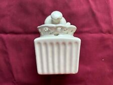 Sugar Bowl - White Milk Glass with Lid and Spoon (Chipped Lid) picture