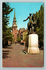 Boston MA-Massachusetts, Old North Church, Religion, Vintage Postcard picture