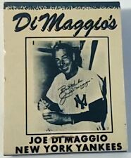 Vintage Matchbook - JOE DIMAGGIO'S Restaurant - San Francisco - Unstruck picture