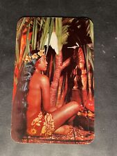 Vintage Hawaii Girl Postcard 60s Polynesia Tahiti Tiki Postmarked picture