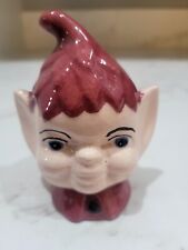 Vintage Hand Painted Pixie Elf Face Salt Or Pepper Shaker Good Condition  picture