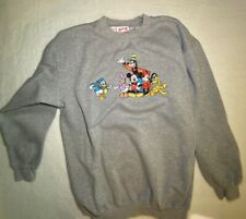 Disney Vintage  Embroidered Sweatshirt Large Mickey Goofy Donald Pluto picture