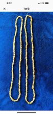 Two 12” Strands yellow Czech Trade Beads picture