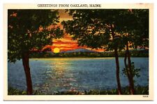 Vintage Greetings from Oakland, ME Postcard picture