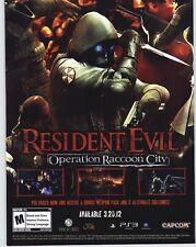Resident Evil Operation Raccoon City 2012 Print Ad/Poster PS3 Xbox 360 Game Art  picture
