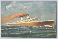 Postcard Italian Steamship Ship Duilio Color Vintage Antique Unposted picture