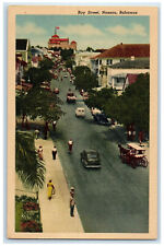 c1930's Bay Street Nassau Bahamas Horse Carriage Road Posted Vintage Postcard picture
