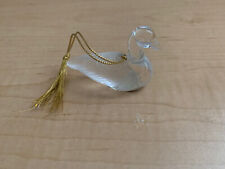 1990 LENOX Crystal Christmas Goose Ornament/Figure w/Gold Tassel 2.5