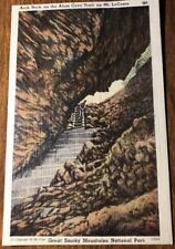 Arch Rock  on Alum Cave Trail up Mt. Leconte, Smoky Mtns Park Linen Postcard UNP picture