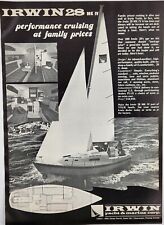 1976 Irwin Yacht & Marine 28 MK IV Sailboat Boating Vtg Print Ad Clearwater FL picture