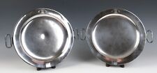 Pair 18th C. Gouverneur Morris Silver Plate Hot Water Dish Historical Sheffield picture