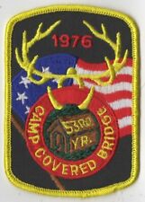 1976 Camp Covered Bridge BSA Patch YELLOW Bdr. [CA3641] picture