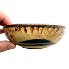 Antique Tlaquepaque Mexican Pottery Bowl Terracotta Rustic Redware Folk Art picture