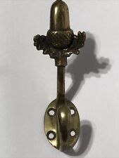 Vintage Solid Brass Arts & Crafts Style Acorn Shaped Hook picture