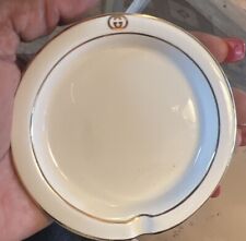 Gucci Vintage Gucci Round Ashtray Cigar GG Logo Italy Vintage Porcelain picture