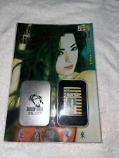 Asian Antique Beauty Lady Zippo Dragon Force Cartoon Attached. Made 12-28-2000 picture
