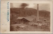 c1910s Real Photo RPPC Postcard Bird's-Eye View of Lumber Mill / Plant - Europe picture