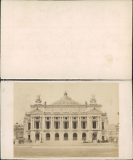 France, Paris, Palais Garnier Vintage CDV Albumen Business Card. Draw al picture