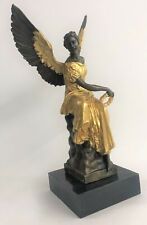 Art Deco Xmas Christmas Angel Bronze Sculpture Louver Museum Quality Home Decor picture