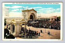 San Diego CA-California, Balboa Park, Outdoor Organ, c1930 Vintage Postcard picture