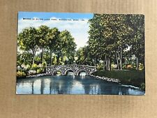 Postcard Rochester MN Minnesota Bridge Silver Lake Park Vintage PC picture