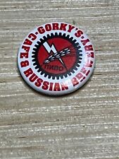 Los Angeles Gorky's Cafe & Russian Brewery 1990s Vintage Button Pin Pinback picture