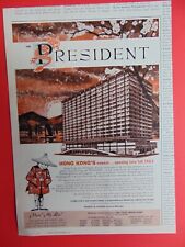 1963 The PRESIDENT Hong Kongs Newest Hotel art print ad picture
