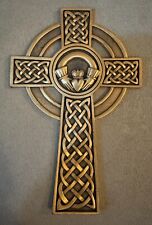Jeweled Cross Co. 7031 Claddagh Knotted Celtic Cross Plaque Wall Hanging 8