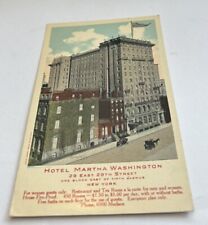 Postcard Hotel Martha Washington, NY,NY c1915s-20s Car, Wagon Women Guests Only picture