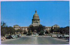 Austin, TX- Texas State Capitol Building Mid-Century Vintage Cars Postcard UNP picture