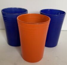 Swanky Swig 3 Small Glasses -2 Blue/ 1 Orange 3.5” No Chips Or Cracks Vintage picture
