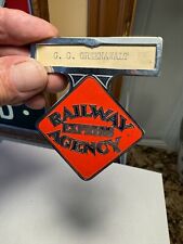 Rare Vintage RAILWAY EXPRESS AGENCY Name Badge #354 - Railroad REA picture