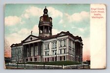 Seattle WA-Washington, Kings' County Court House, Vintage Postcard picture
