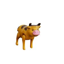 Vintage Unmarked Farm Animals Brown Cow Figurine picture