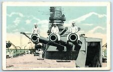 Postcard US Naval Sailors atop Ship A115 picture