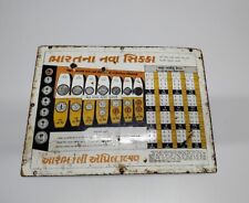 India New Coin Enamel Sign April 1957 picture
