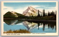 Mt Rundle Vermilion Lake Banff Louise Highway National Park Reflection Postcard picture