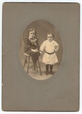 Antique c1900s Large Cabinet Card Derveer Adorable Children New Brunswick, NJ picture