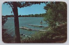 Scene at Morrison Lake, Coldwater, Michigan Postcard 1598 picture