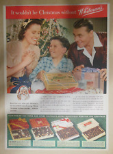 Whitman's Candy Ad: No Christmas Without Whitman's from 1941 Size: 11 x 15 inch picture