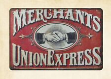 collectible wall decor Merchants Union Express metal tin sign picture