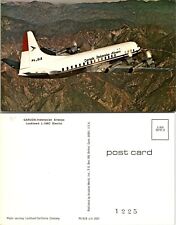 Garuda - Indonesian Airways Lockheed L-188C Electra Plane Flying VTG Postcard picture