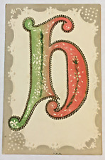 Postcard Art Nouveau Large Letter 