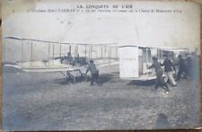 French Aviation 1910 Realphoto Postcard: Henri Farman's Airplane/Biplane/Biplan picture