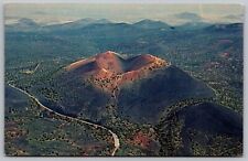 Arizona Sunset Crater National Monument Scenic Aerial View Chrome Postcard picture