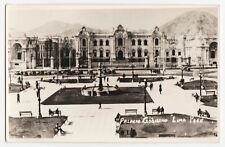 Government Palace Building & Fountain Lima Peru 1940s RPPC Postcard Photo picture