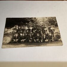 Vintage rppc Brass Band Three Rivers Michigan 1911 Helmer Indiana picture