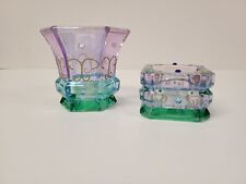 Partylite Iridescent Candle Holders Mardi Gras Retired Collection picture