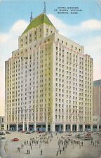 Postcard Hotel Manger at North Station & Street View Boston Massachusetts 1951 picture
